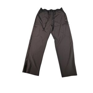 DODO Scrubs Pants Black Stretch Straight Leg 2XL Comfortable Medical Uniform